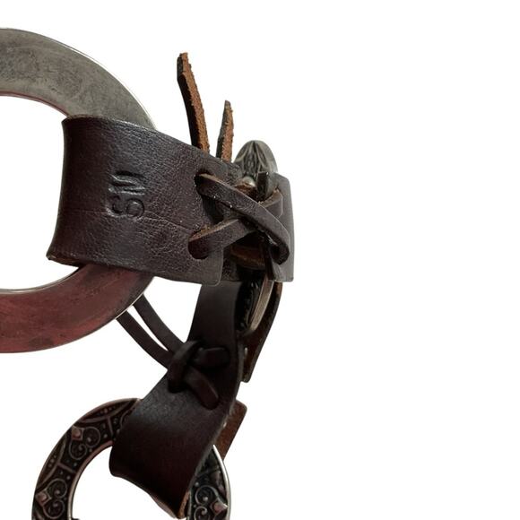 Vintage‎ leather fringe ring belt - Picture 3 of 4